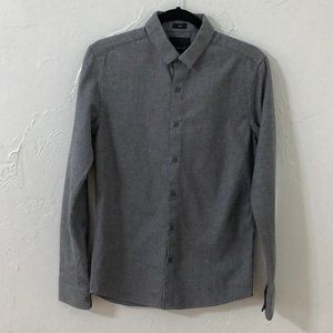 01.Algo button down dress shirt Slim fit gray size S EUC